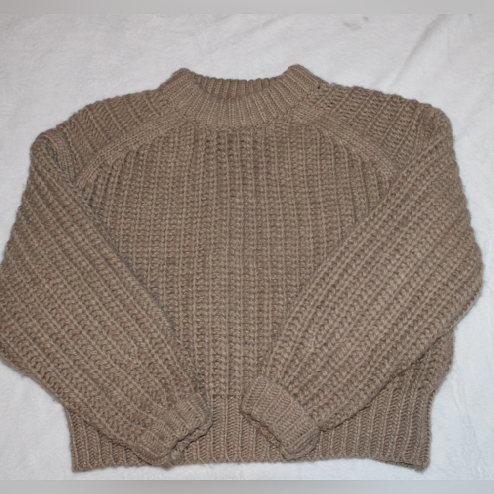 H&M cropped sweater, brown